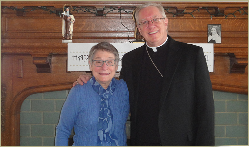 Cleveland Carmel 100th Anniversary - Sr. Maria and Bishop Michael Woost